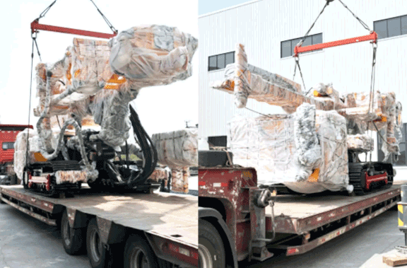 安曼自研HDL-260全铰接多功能钻机成功交付