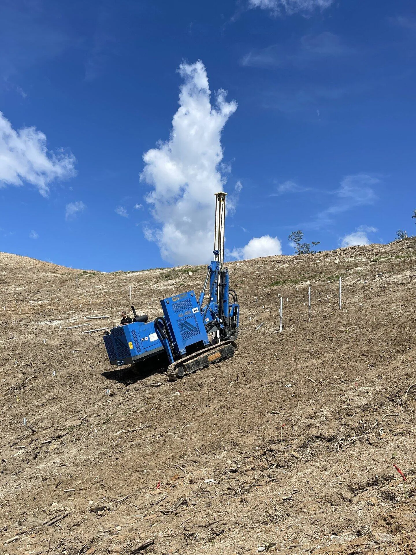 Geothermal drilling with AGL-460G rig in mountainous area