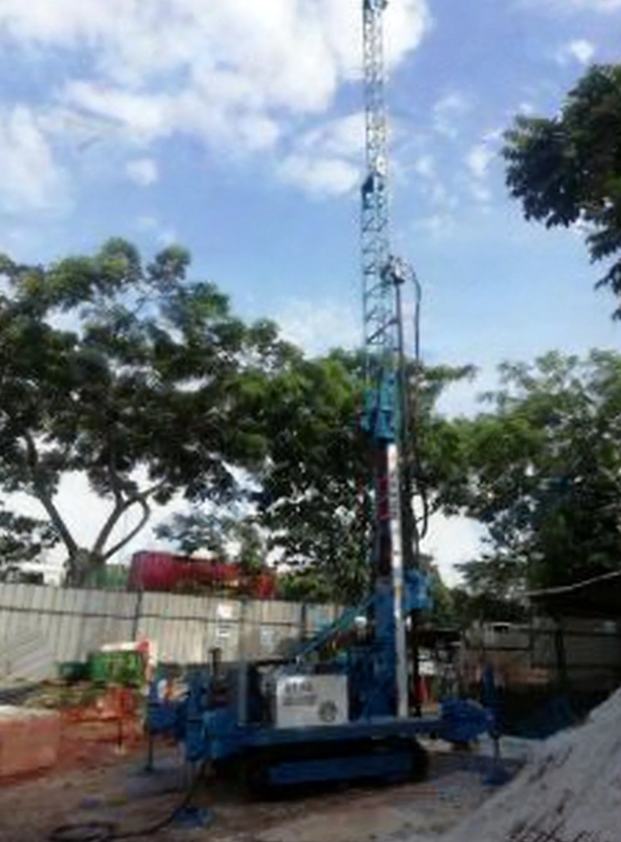 Anman AM-6 reinforcement spray drill at Singapore project site