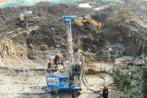 Wuxi, Jiangsu – SJL-120 Rotary Jet Grouting Cut-off Wall – MJS Method – Subway Project