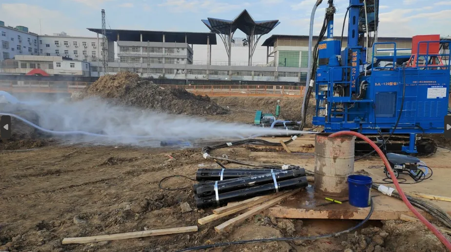 MJS method jet grouting construction with SJL-120 rig