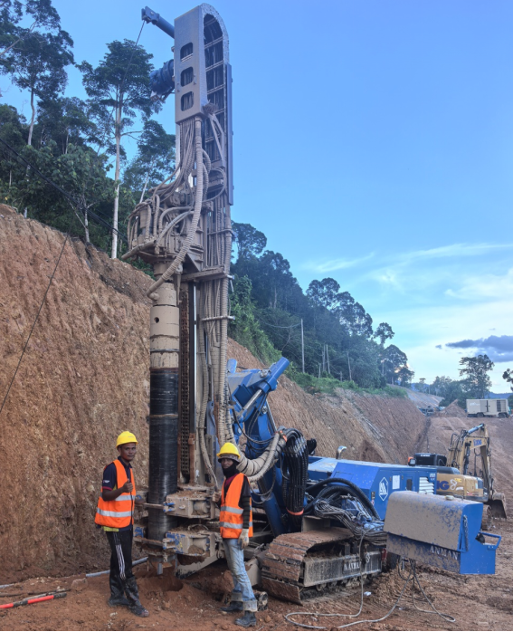 Anman drilling rig at a construction site in Malaysia