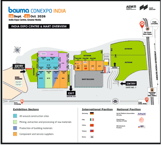 2026 CONEXPO India Exhibition Hall Floor Plan